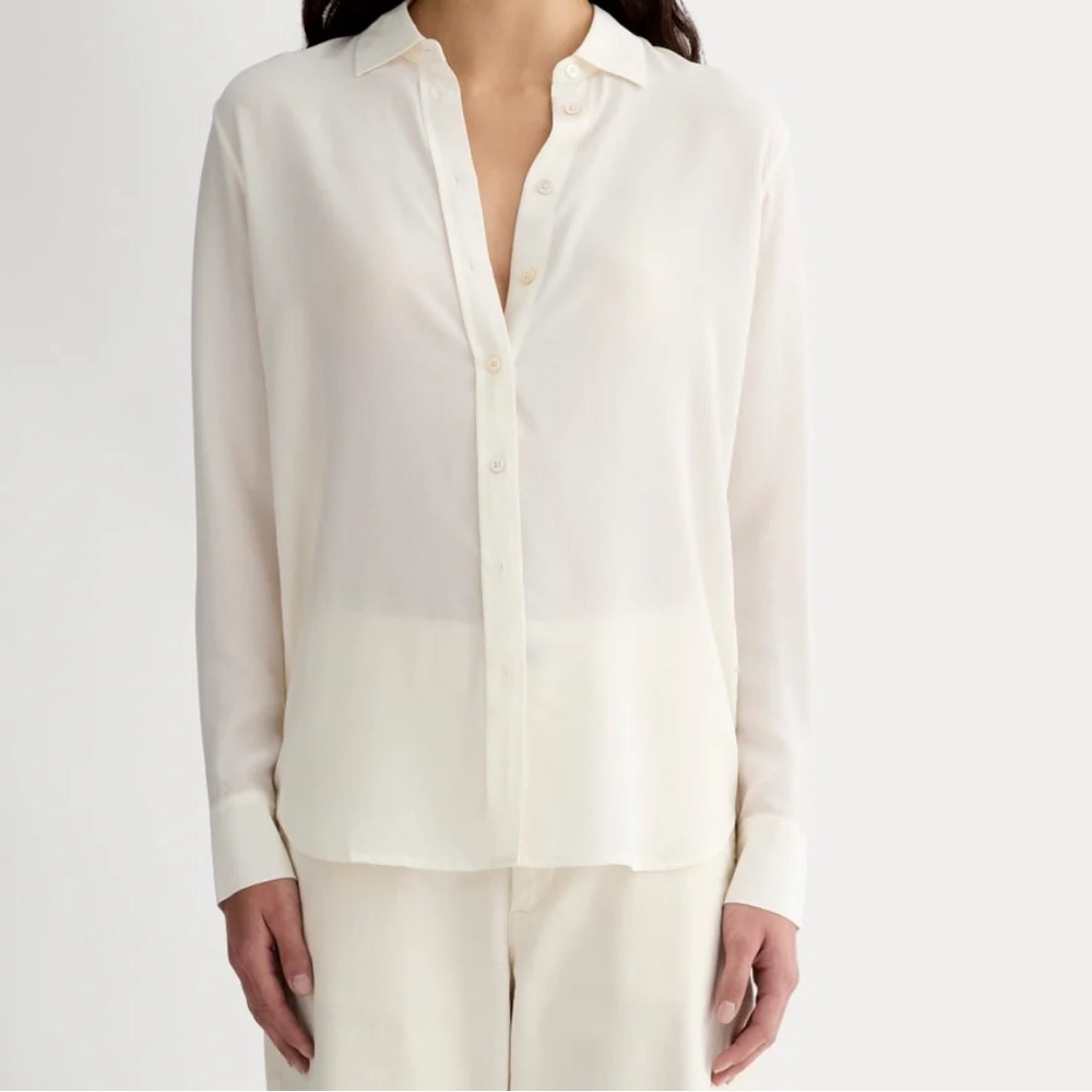 Everlane Washable Clean Silk Relaxed Shirt
